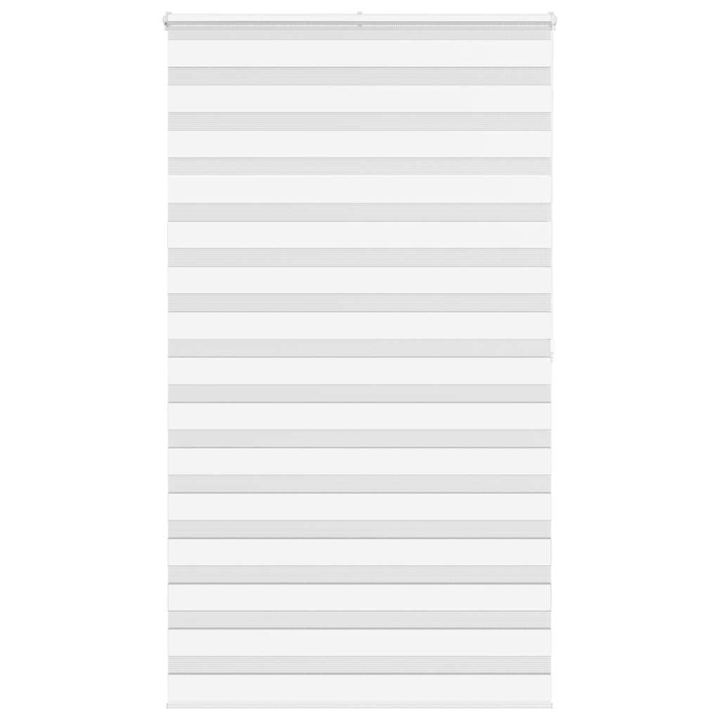 vidaXL Doppelrollo Weiß 125x200 cm Stoffbreite 120,9 cm Polyester