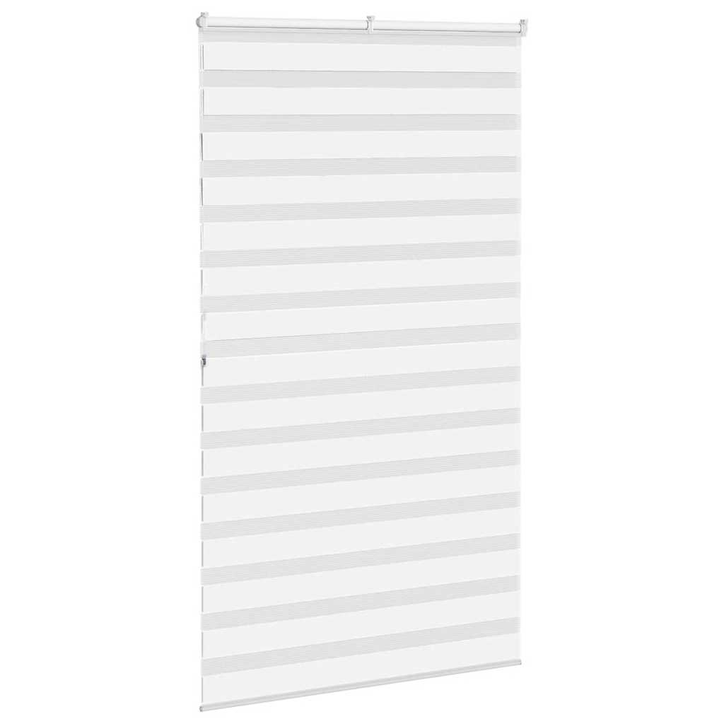 vidaXL Doppelrollo Weiß 125x200 cm Stoffbreite 120,9 cm Polyester