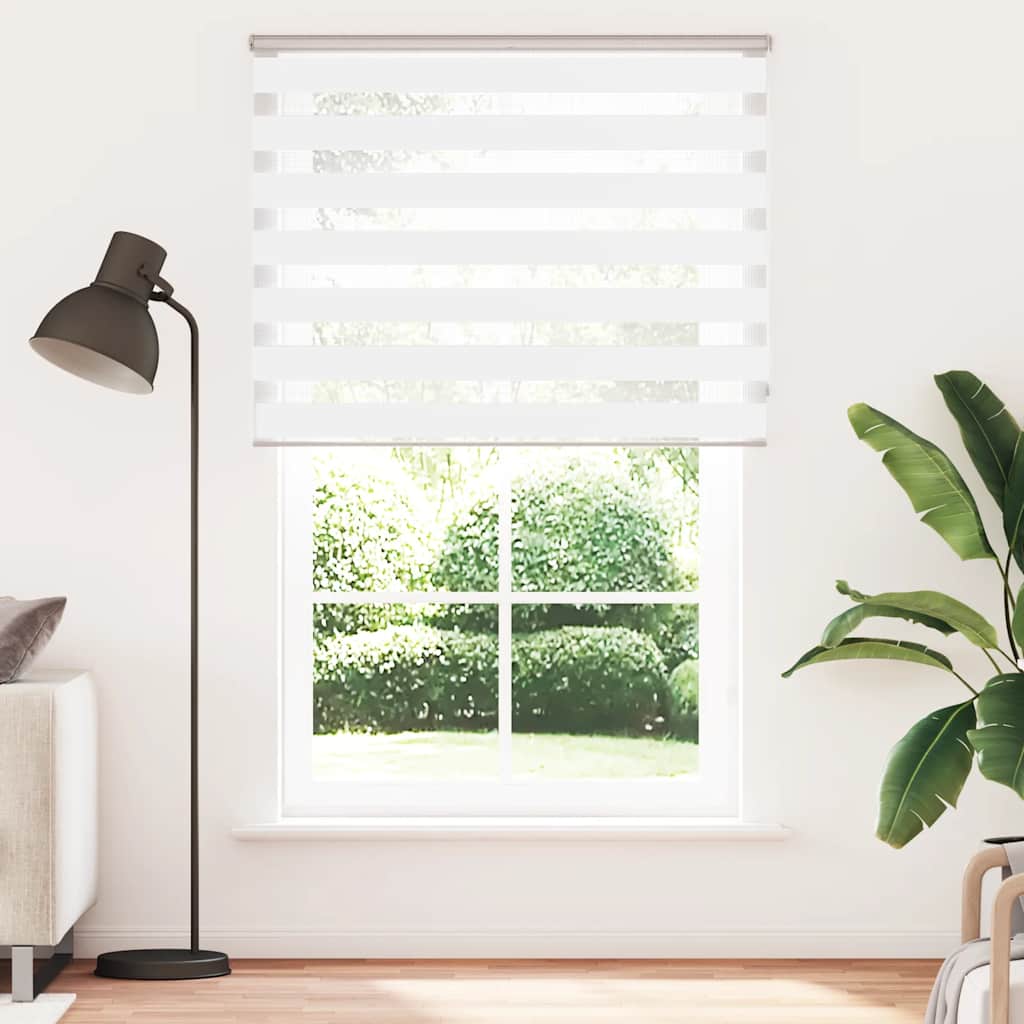 vidaXL Double Store Blanc 140x200 cm Largeur du tissu 135,9 cm Polyester