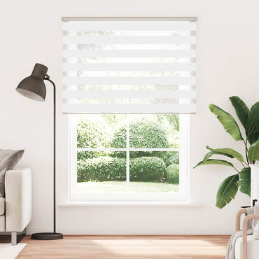 vidaXL Doppelrollo Weiß 160x200 cm Stoffbreite 155,9 cm Polyester