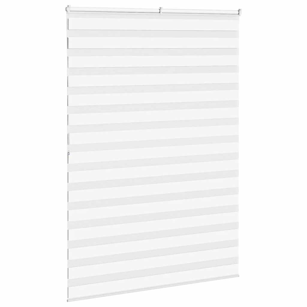 vidaXL Doppelrollo Weiß 160x200 cm Stoffbreite 155,9 cm Polyester