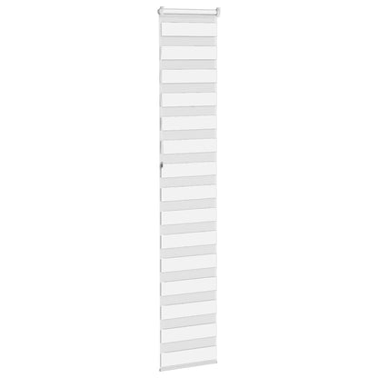 vidaXL Double store enrouleur Blanc 45x230 cm Largeur du tissu 40,9 cm Polyester