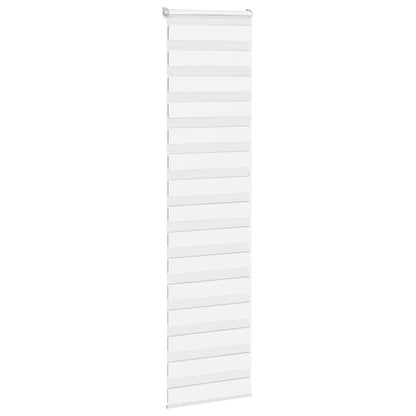 vidaXL Doppelrollo Weiß 65x230 cm Stoffbreite 60,9 cm Polyester