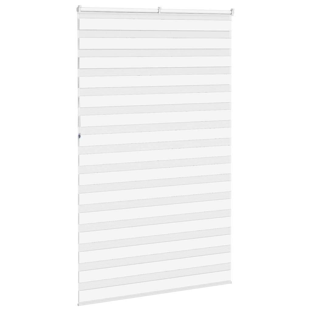 vidaXL Doppelrollo Weiß 145x230 cm Stoffbreite 140,9 cm Polyester