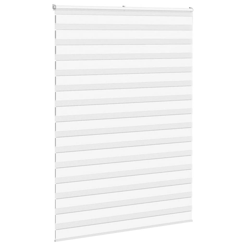 vidaXL Doppelrollo Weiß 155x230 cm Stoffbreite 150,9 cm Polyester