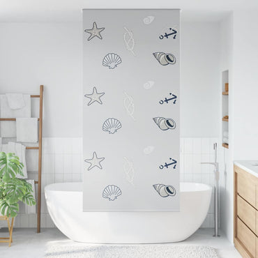 vidaXL Duschrollo 110x240 cm Stoffbreite 106 cm