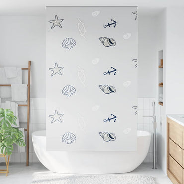 vidaXL Duschrollo 130x240 cm Stoffbreite 126 cm