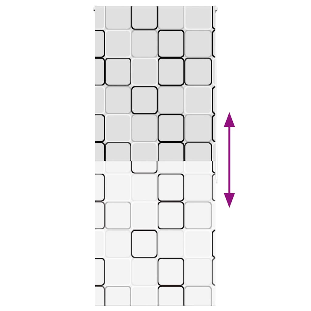 vidaXL Duschrollo 100x240 cm Stoffbreite 96 cm