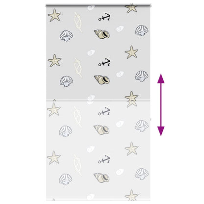 vidaXL Duschrollo mit Kassette 140x240 cm Stoffbreite 136 cm