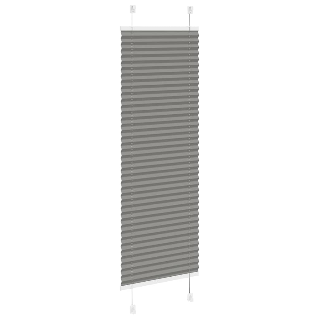 vidaXL Plissee Anthrazit 45x100 cm Stoffbreite 44,4 cm Polyester