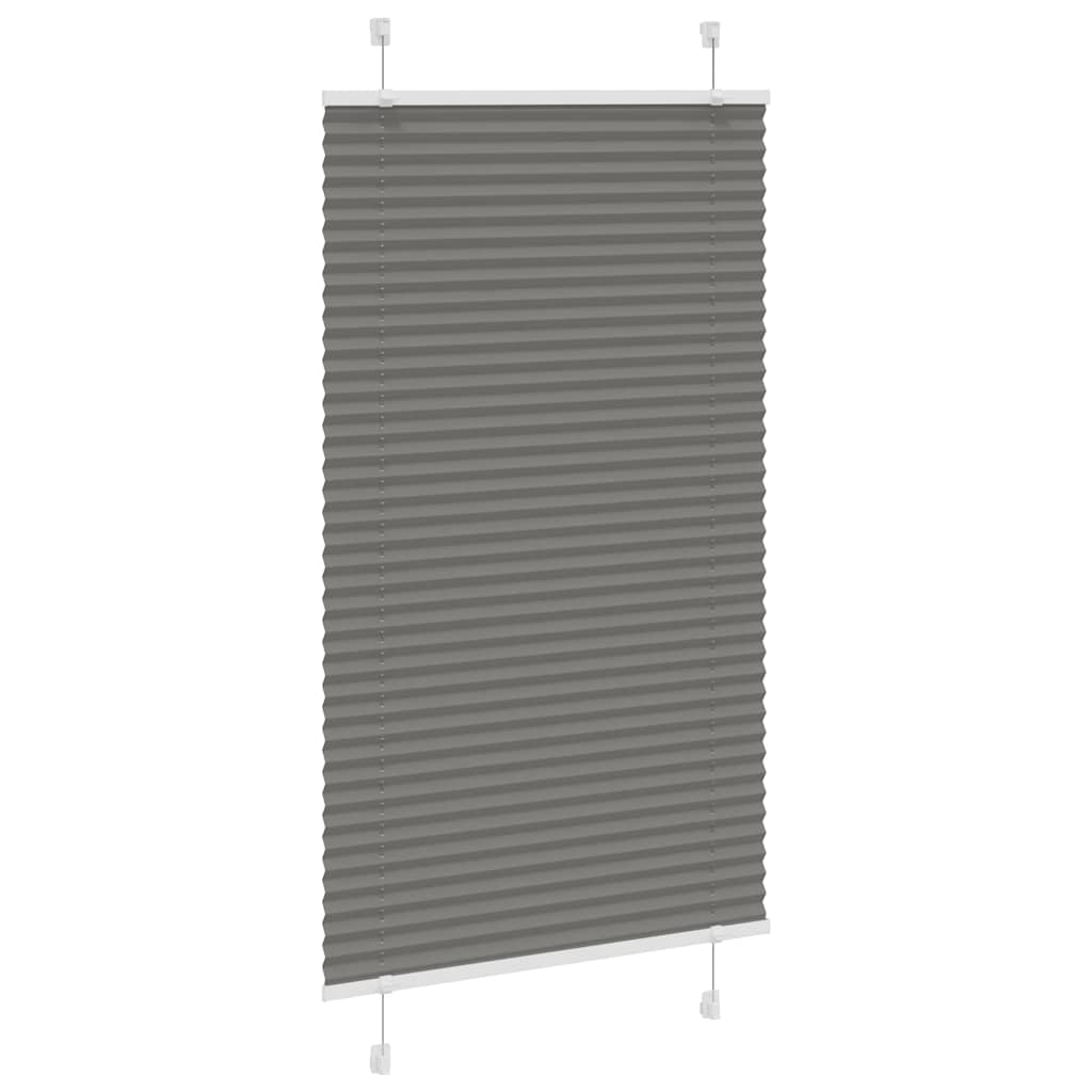 vidaXL Plissee Anthrazit 70x100 cm Stoffbreite 69,4 cm Polyester