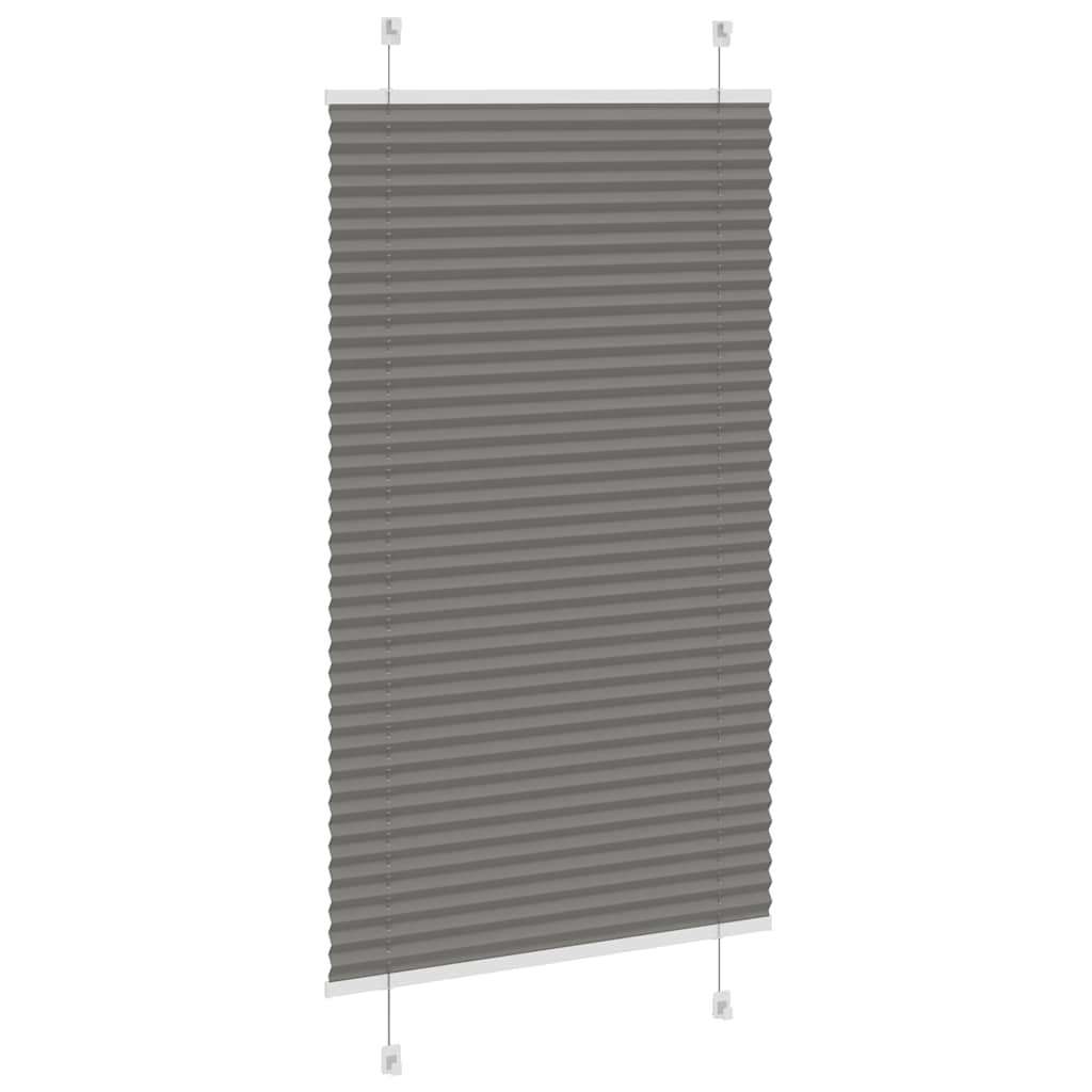 vidaXL Plissee Anthrazit 75x100 cm Stoffbreite 74,4 cm Polyester