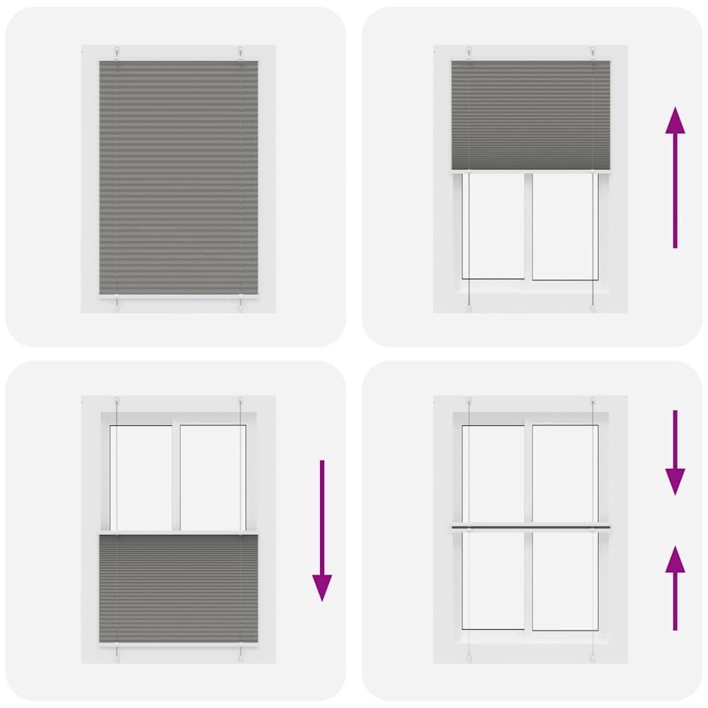 Plissee Anthrazit 100x100 cm Stoffbreite 99,4 cm Polyester