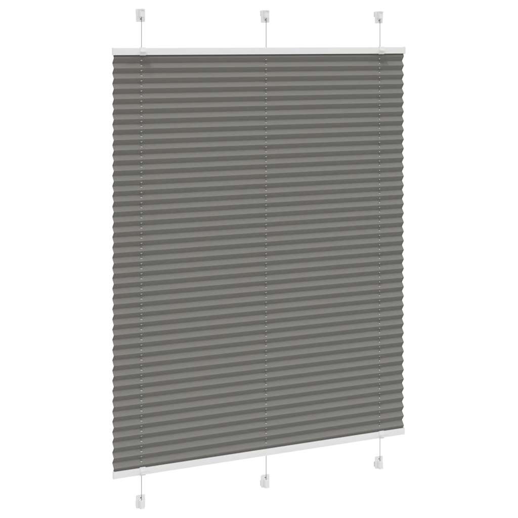 vidaXL Plissee Anthrazit 105x100 cm Stoffbreite 104,4 cm Polyester