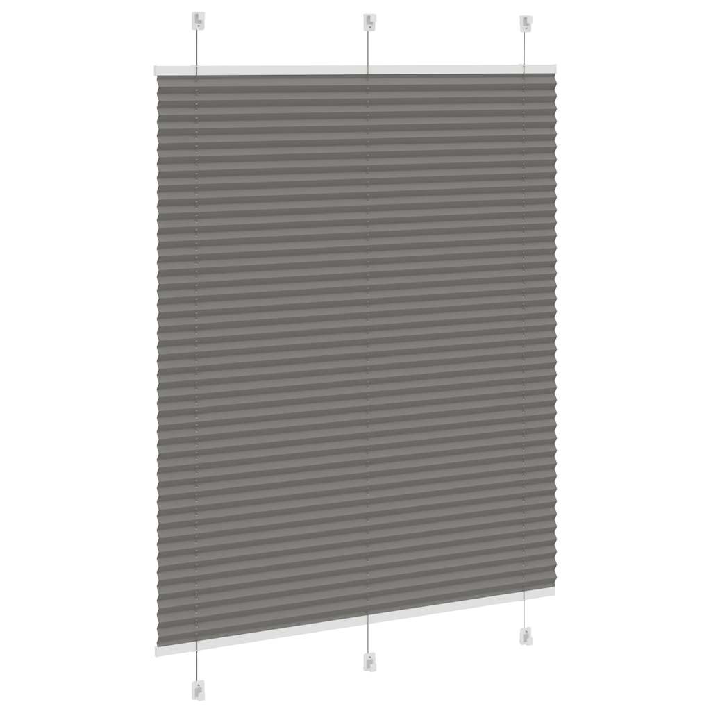 vidaXL Plissee Anthrazit 105x100 cm Stoffbreite 104,4 cm Polyester