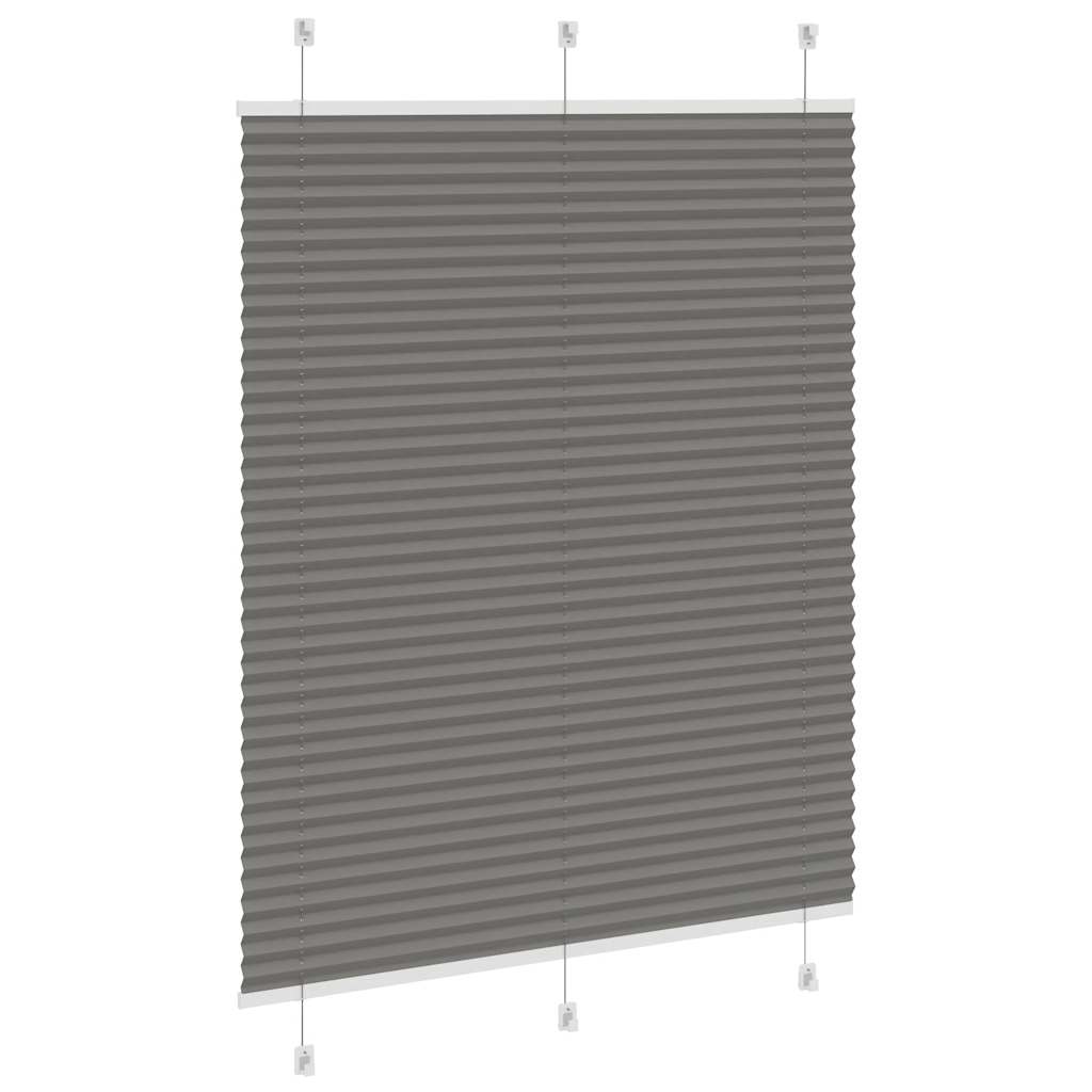 vidaXL Plissee Anthrazit 110x100 cm Stoffbreite 109,4 cm Polyester
