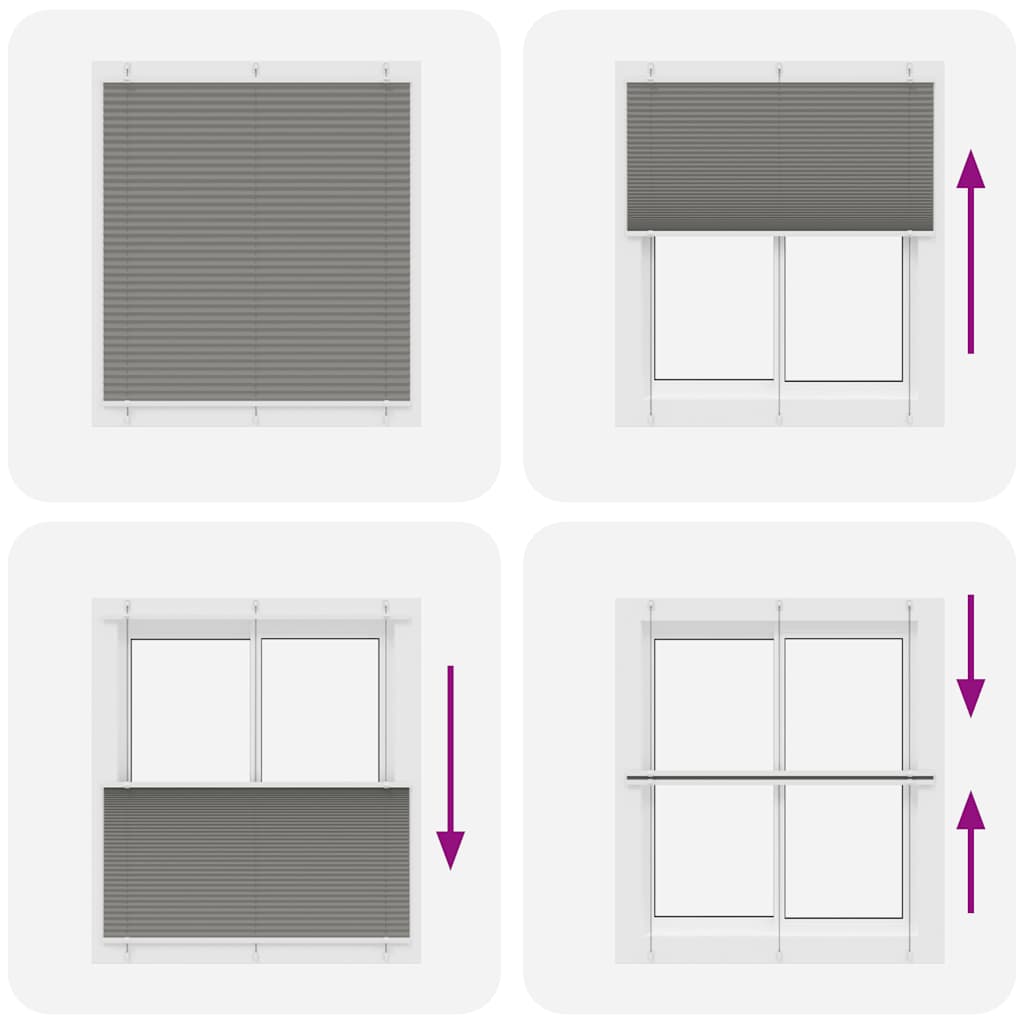 vidaXL Plissee Anthrazit 120x100 cm Stoffbreite 119,4 cm Polyester