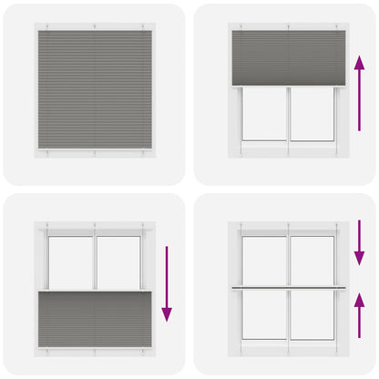 vidaXL Plissee Anthrazit 120x100 cm Stoffbreite 119,4 cm Polyester