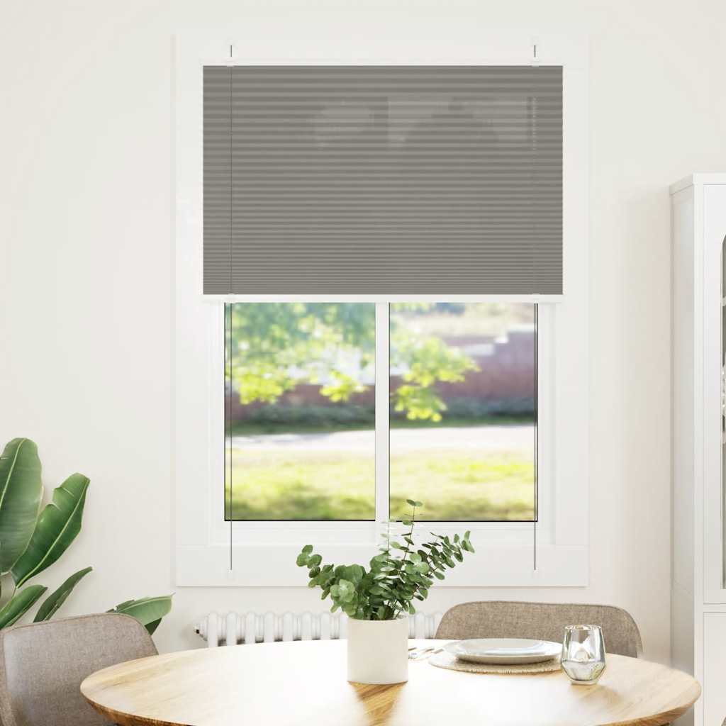 vidaXL Plissee Anthrazit 85x150 cm Stoffbreite 84,4 cm Polyester