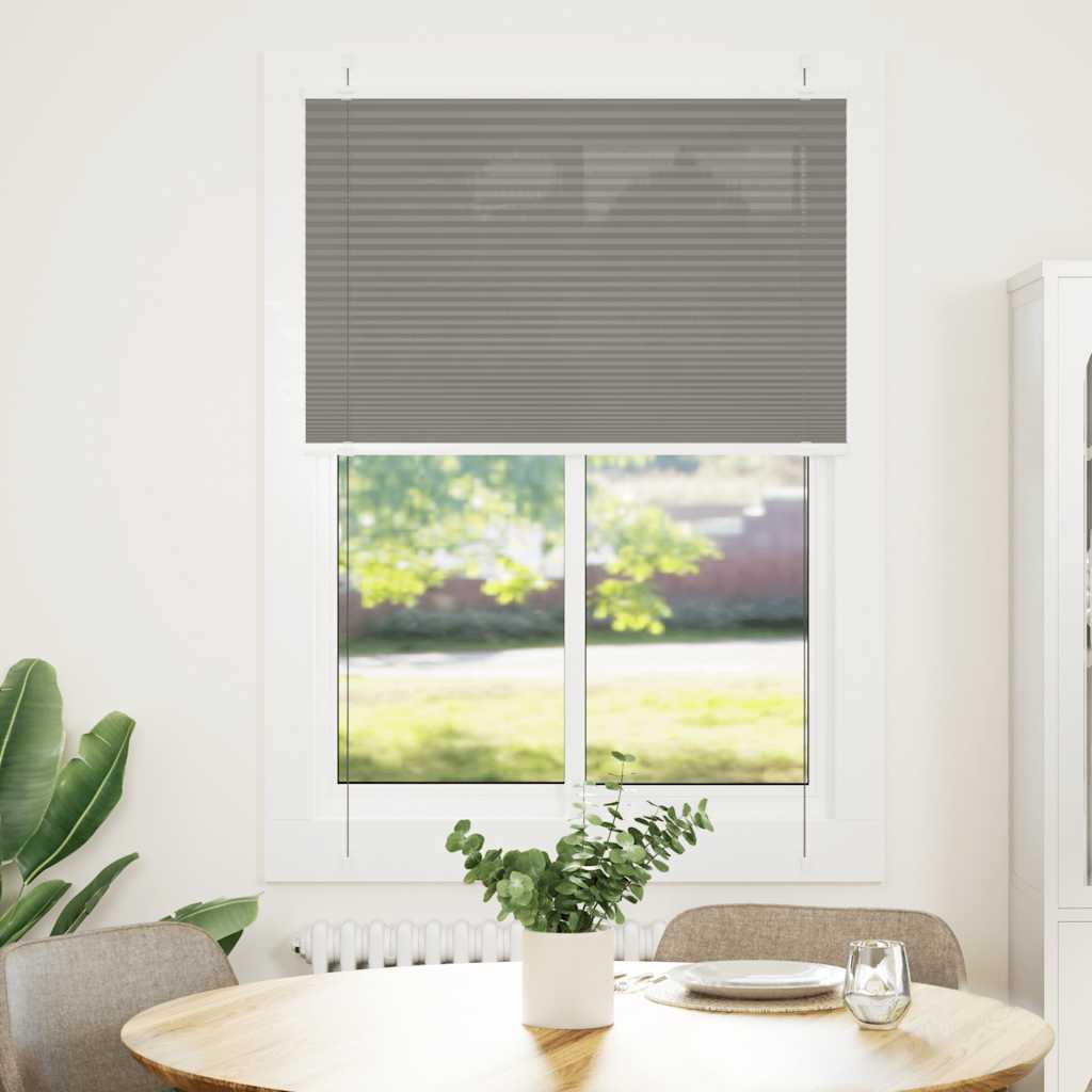 vidaXL Plissee Anthrazit 90x150 cm Stoffbreite 89,4 cm Polyester
