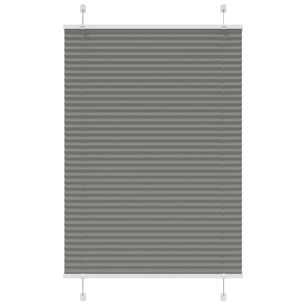 vidaXL Plissee Anthrazit 95x150 cm Stoffbreite 94,4 cm Polyester