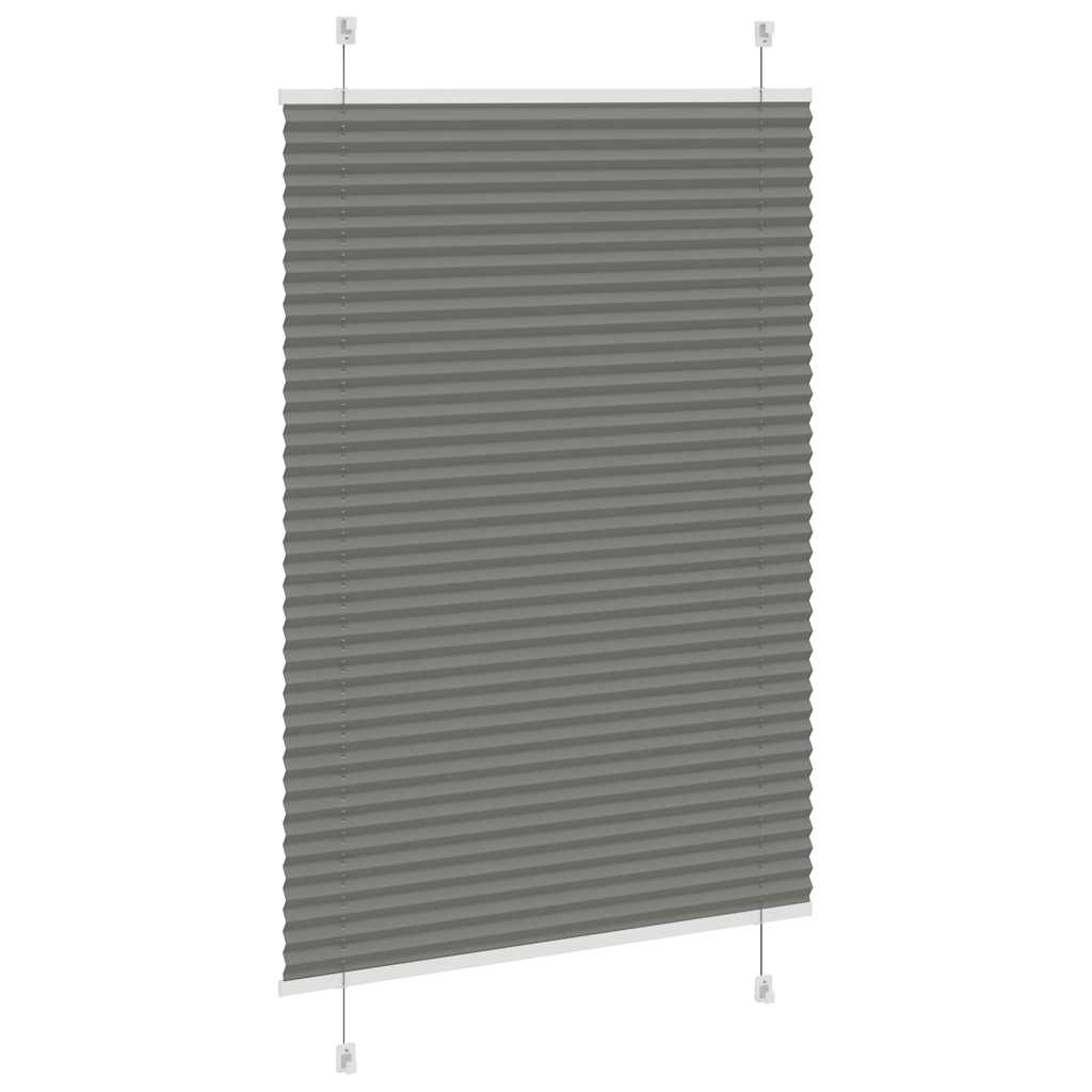 vidaXL Plissee Anthrazit 95x150 cm Stoffbreite 94,4 cm Polyester