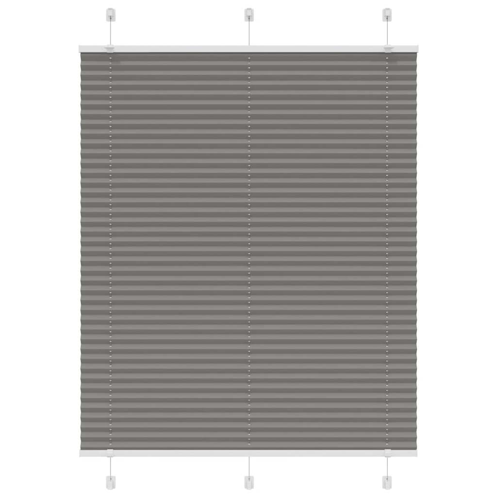vidaXL Plissee Anthrazit 105x150 cm Stoffbreite 104,4 cm Polyester