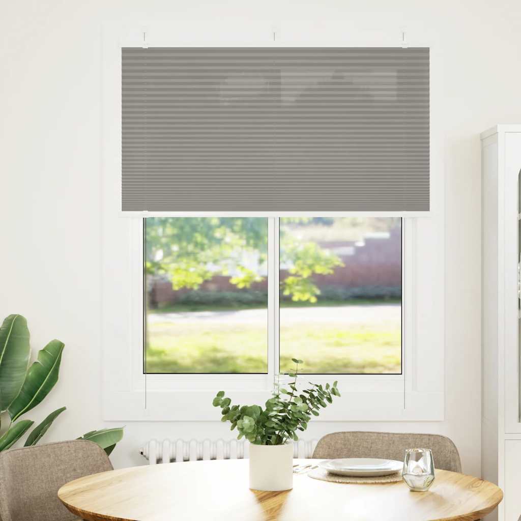 vidaXL Plissee Anthrazit 105x150 cm Stoffbreite 104,4 cm Polyester
