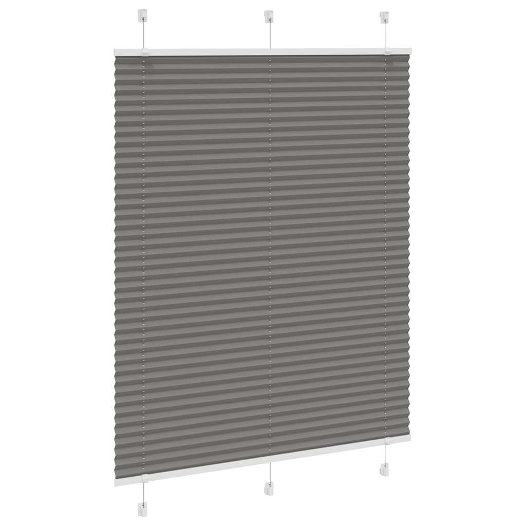 vidaXL Plissee Anthrazit 105x150 cm Stoffbreite 104,4 cm Polyester