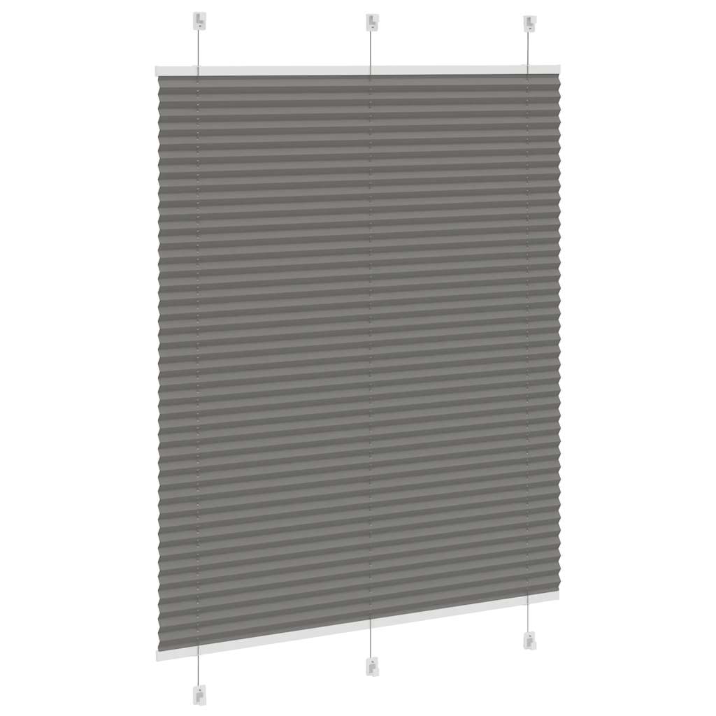 vidaXL Plissee Anthrazit 110x150 cm Stoffbreite 109,4 cm Polyester