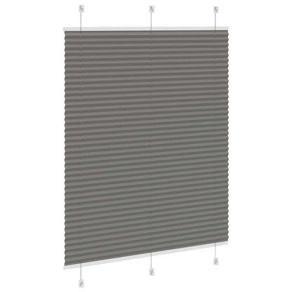 vidaXL Plissee Anthrazit 110x150 cm Stoffbreite 109,4 cm Polyester