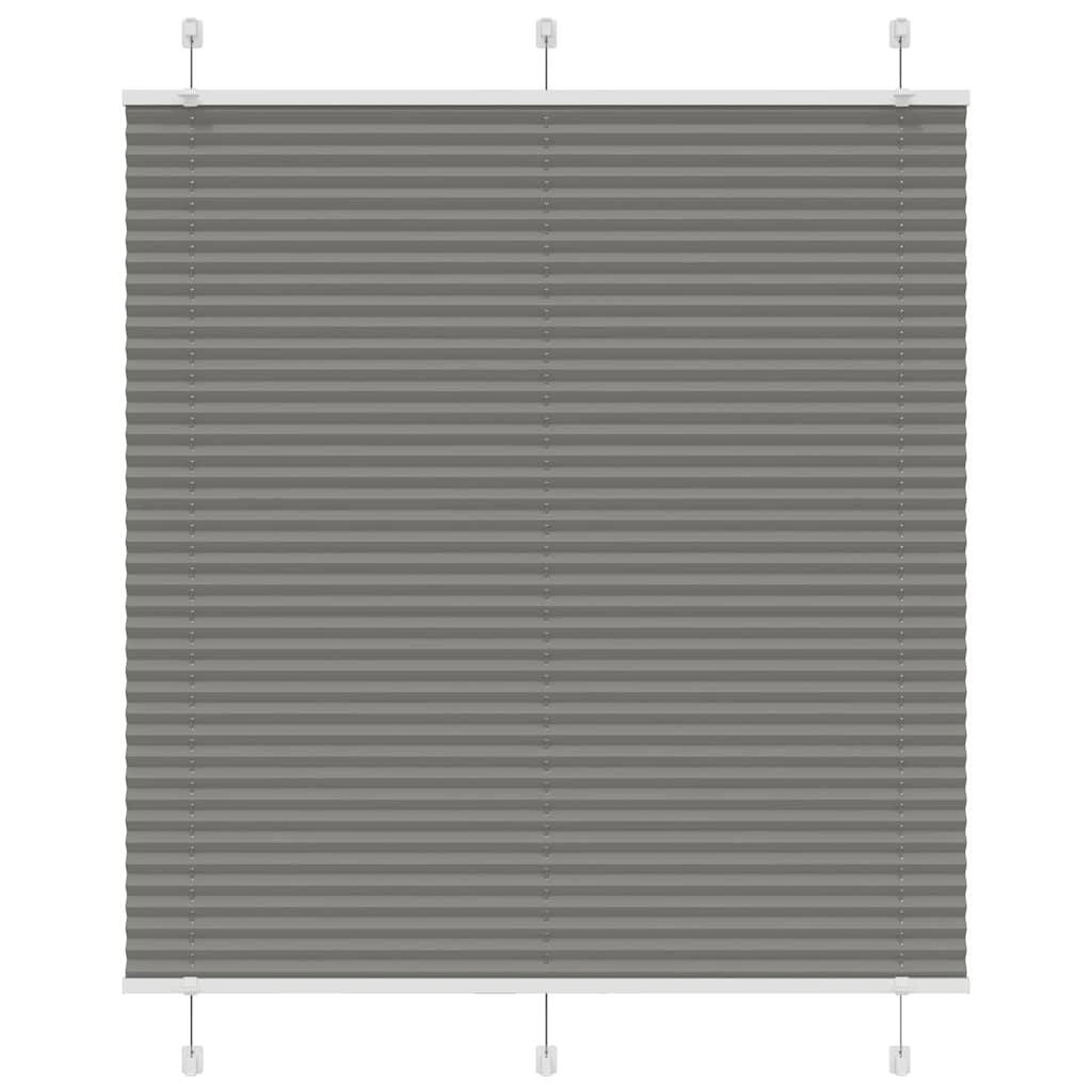 vidaXL Plissee Anthrazit 115x150 cm Stoffbreite 114,4 cm Polyester
