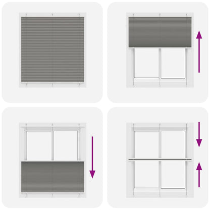 vidaXL Plissee Anthrazit 120x150 cm Stoffbreite 119,4 cm Polyester