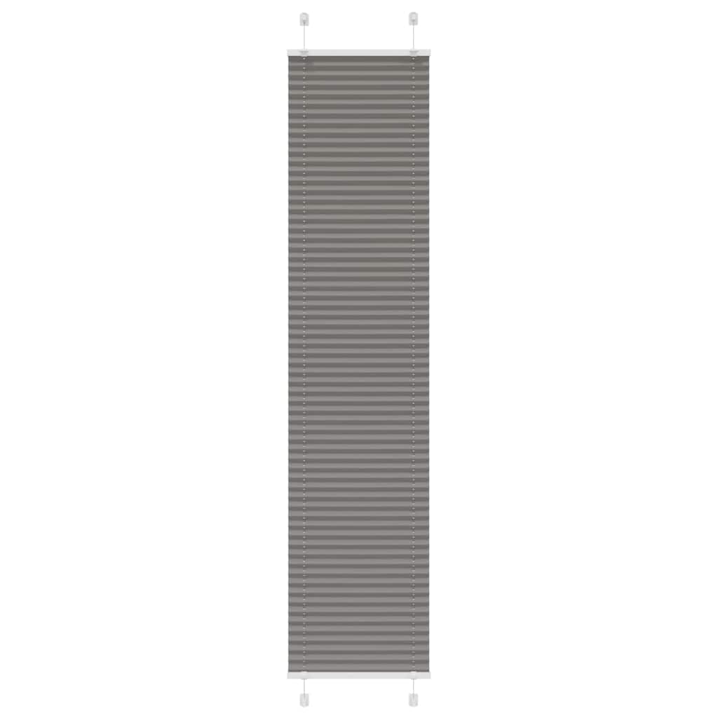vidaXL Plissee Anthrazit 40x200 cm Stoffbreite 39,4 cm Polyester
