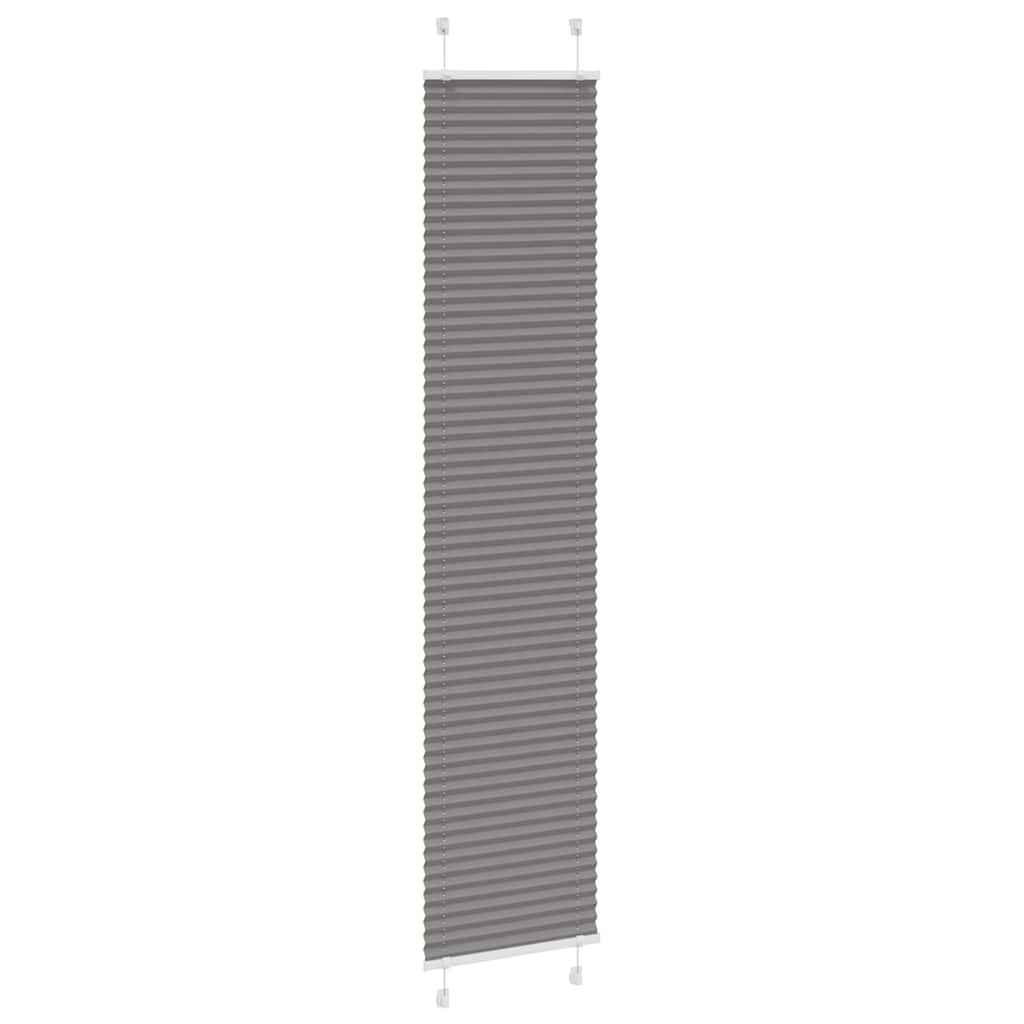 vidaXL Plissee Anthrazit 40x200 cm Stoffbreite 39,4 cm Polyester