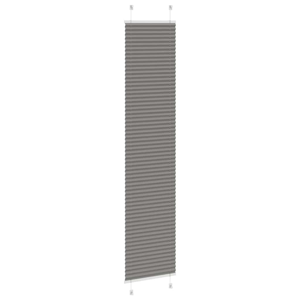vidaXL Plissee Anthrazit 50x200 cm Stoffbreite 49,4 cm Polyester