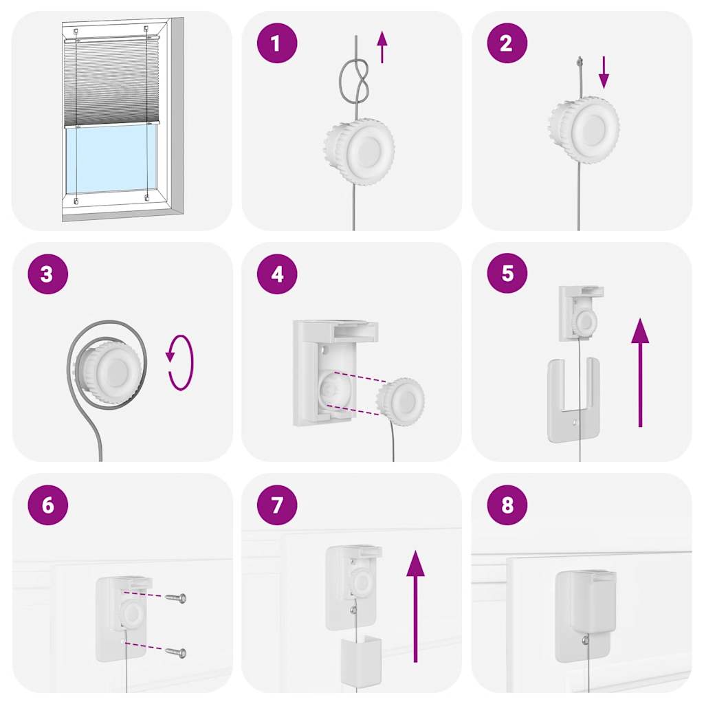 Plissee Anthrazit 50x200 cm Stoffbreite 49,4 cm Polyester