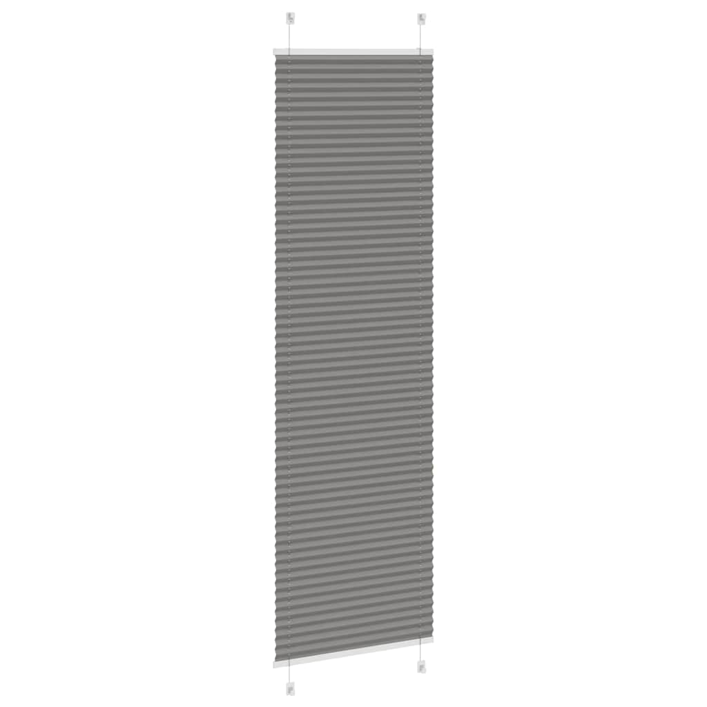 vidaXL Plissee Anthrazit 55x200 cm Stoffbreite 54,4 cm Polyester