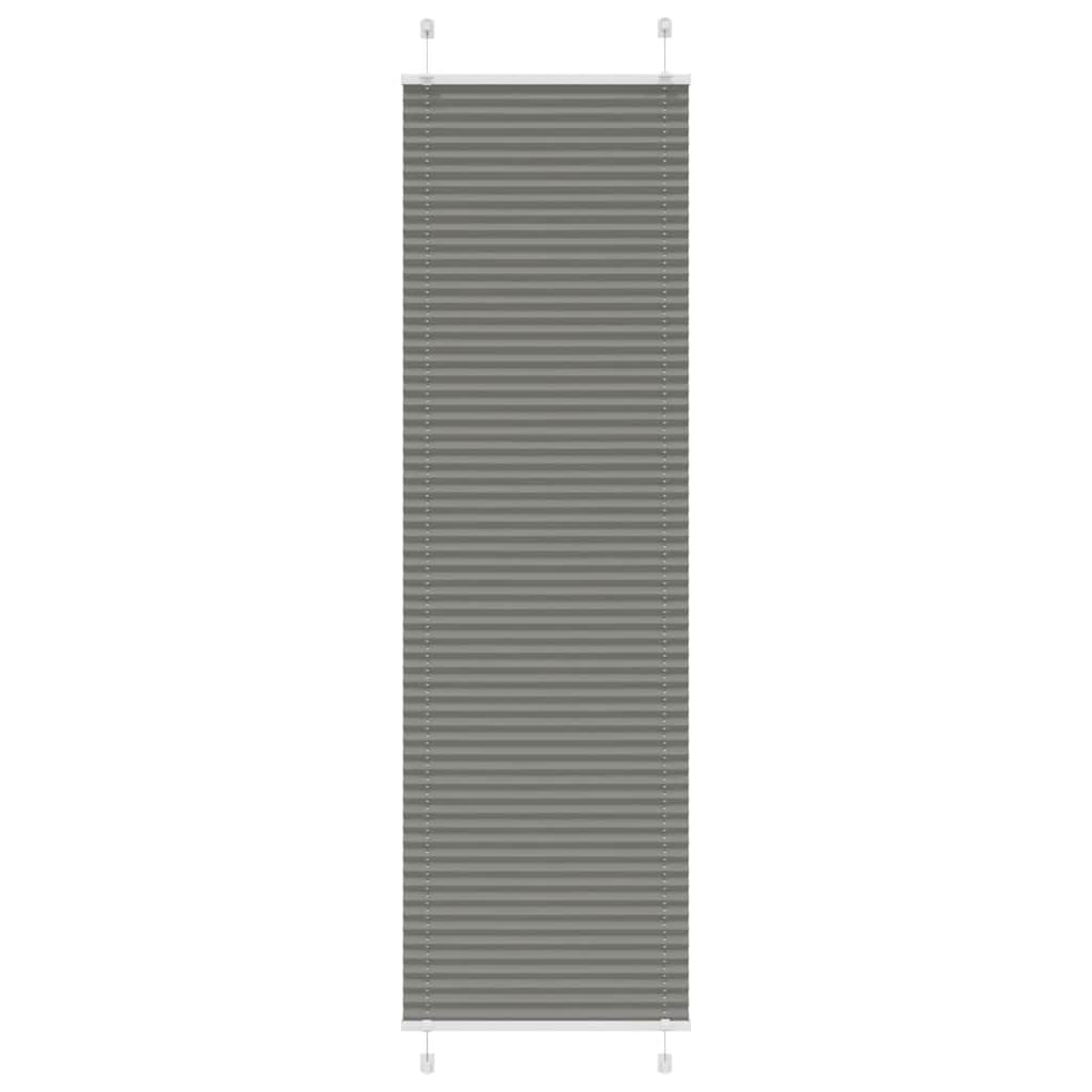 vidaXL Plissee Anthrazit 65x200 cm Stoffbreite 64,4 cm Polyester