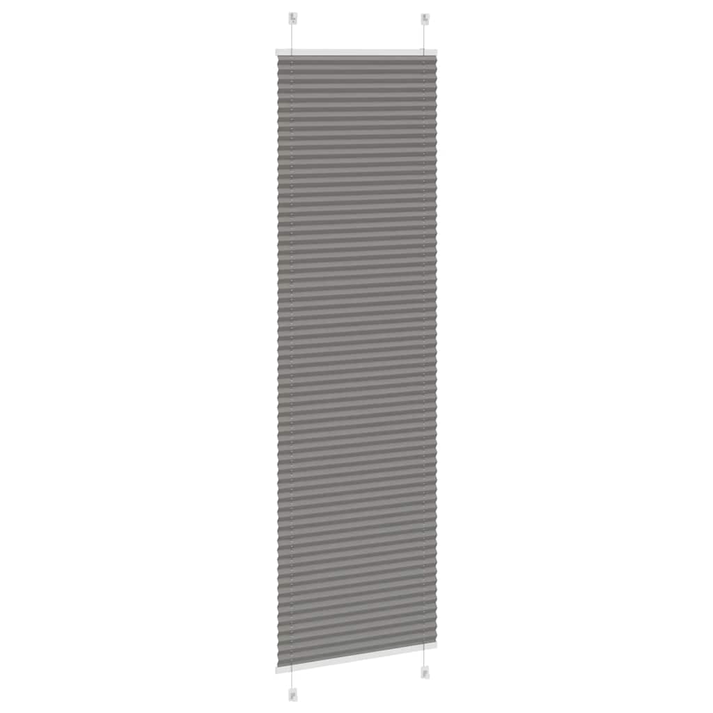 vidaXL Plissee Anthrazit 65x200 cm Stoffbreite 64,4 cm Polyester