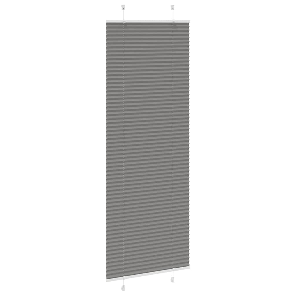 vidaXL Plissee Anthrazit 75x200 cm Stoffbreite 74,4 cm Polyester
