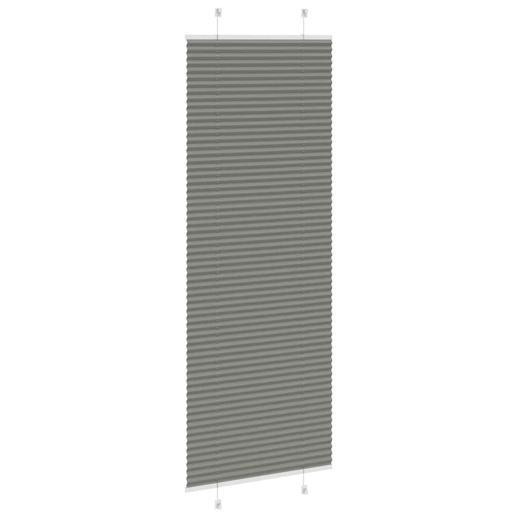 vidaXL Plissee Anthrazit 75x200 cm Stoffbreite 74,4 cm Polyester