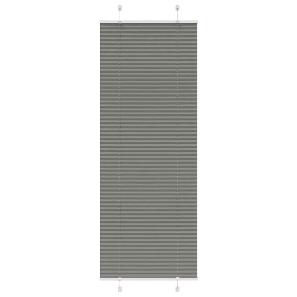 vidaXL Plissee Anthrazit 80x200 cm Stoffbreite 79,4 cm Polyester