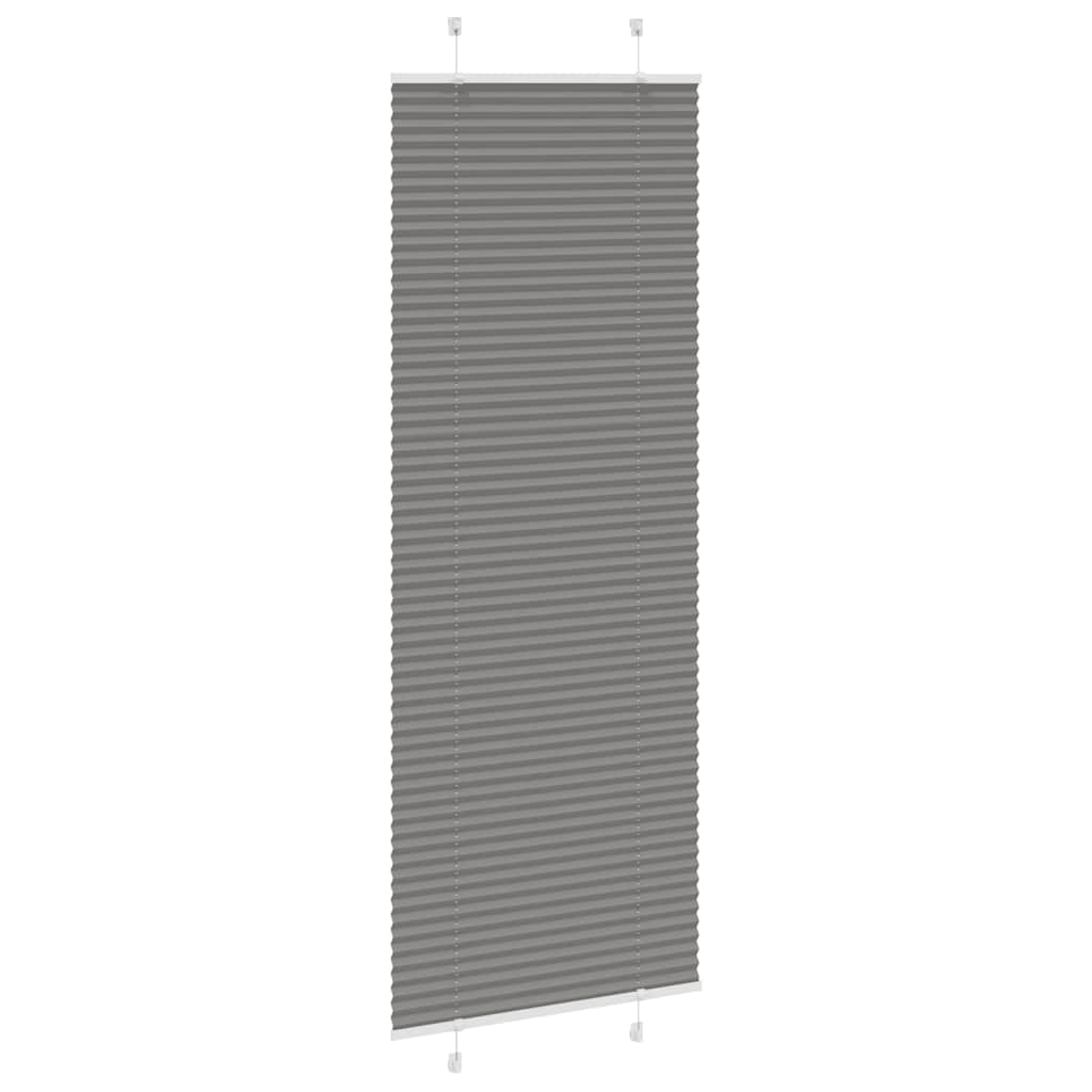 vidaXL Plissee Anthrazit 80x200 cm Stoffbreite 79,4 cm Polyester