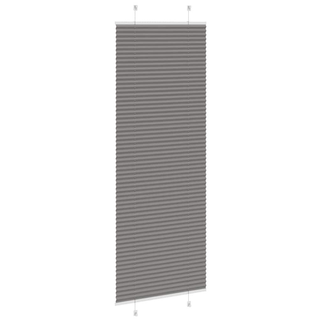 vidaXL Plissee Anthrazit 80x200 cm Stoffbreite 79,4 cm Polyester
