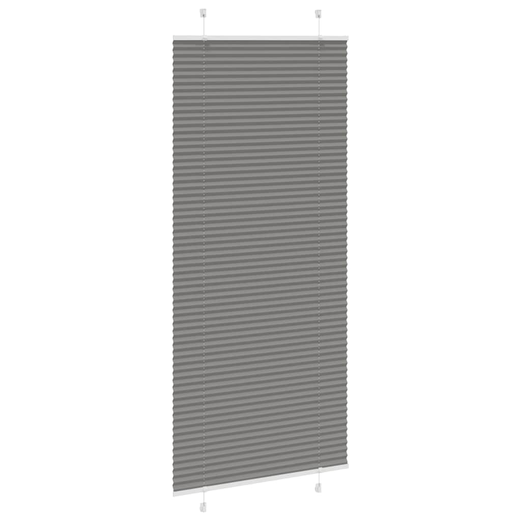 vidaXL Plissee Anthrazit 85x200 cm Stoffbreite 84,4 cm Polyester