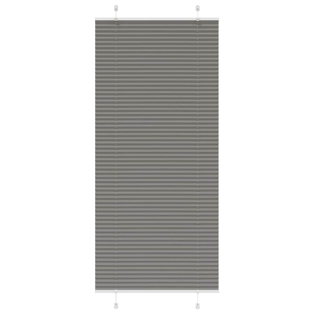 vidaXL Plissee Anthrazit 90x200 cm Stoffbreite 89,4 cm Polyester