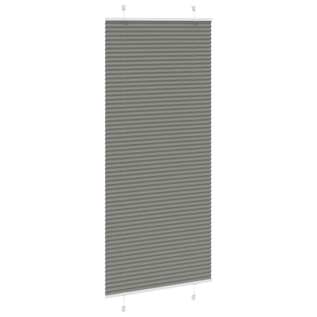 vidaXL Plissee Anthrazit 90x200 cm Stoffbreite 89,4 cm Polyester