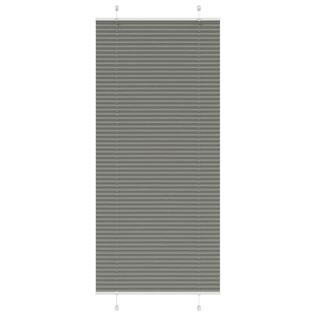 Plissee Anthrazit 95x200 cm Stoffbreite 94,4 cm Polyester