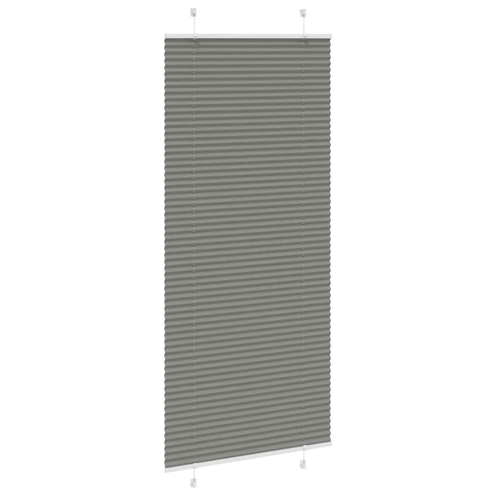 vidaXL Plissee Anthrazit 95x200 cm Stoffbreite 94,4 cm Polyester